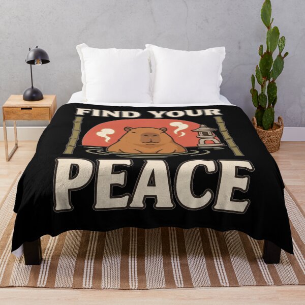 Item preview, Find Your Peace Capybara – Vintage Relaxation Design designed and sold by No Excuses Supply.