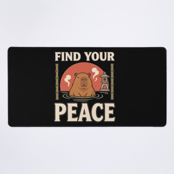 Item preview, Find Your Peace Capybara – Vintage Relaxation Design designed and sold by No Excuses Supply.