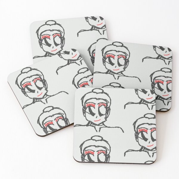 Item preview, Minimalist Doodle Anime Bun Portrait designed and sold by KaleChub.