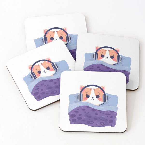 Item preview, Cozy Cat With Gaming Headphones designed and sold by VINTOR-.