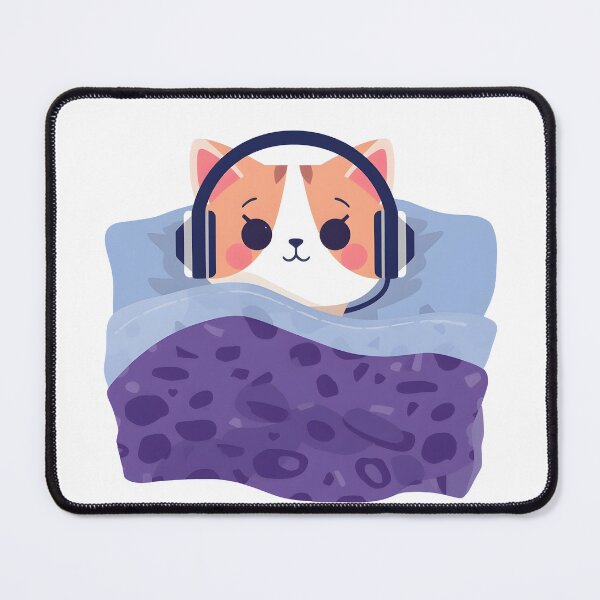 Item preview, Cozy Cat With Gaming Headphones designed and sold by VINTOR-.