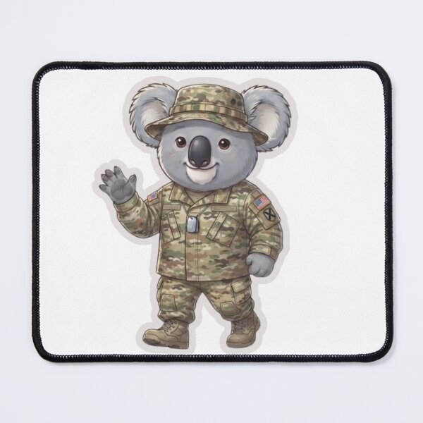 Item preview, Military Koala Sticker Cute Solldier Koala Clipart Digital Download designed and sold by KAWAII STUDIO NB.