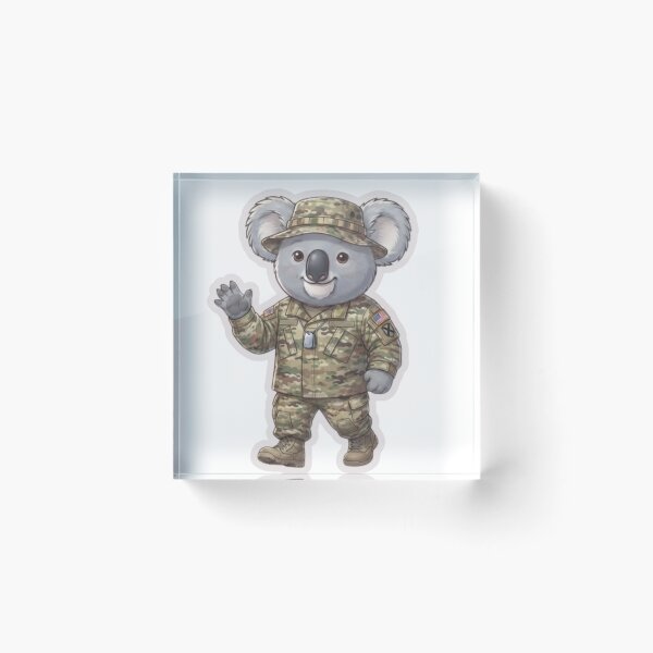 Item preview, Military Koala Sticker Cute Solldier Koala Clipart Digital Download designed and sold by KAWAII STUDIO NB.