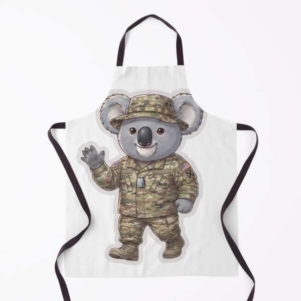 Item preview, Military Koala Sticker Cute Solldier Koala Clipart Digital Download designed and sold by KAWAII STUDIO NB.