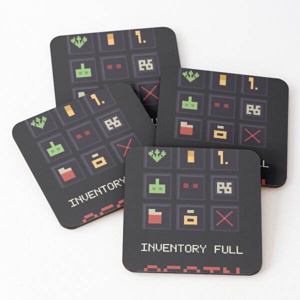 Item preview, Inventory Full Again, Funny Gamer Item Grid Pixel Art designed and sold by River1Shop.
