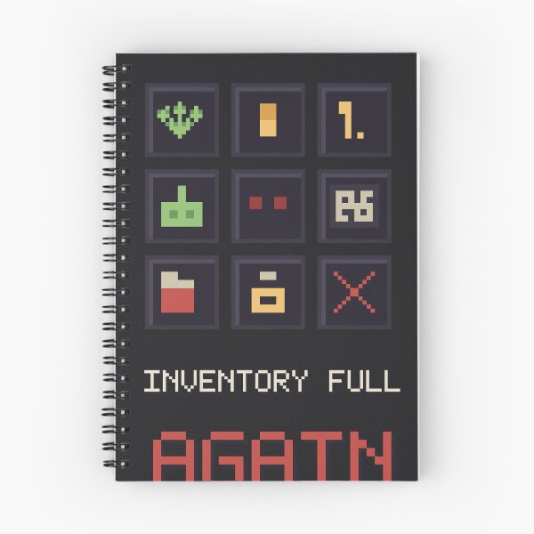 Item preview, Inventory Full Again, Funny Gamer Item Grid Pixel Art designed and sold by River1Shop.