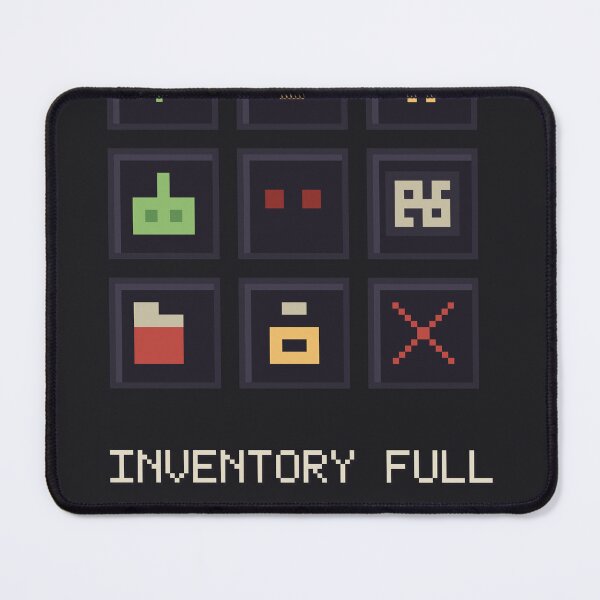 Item preview, Inventory Full Again, Funny Gamer Item Grid Pixel Art designed and sold by River1Shop.