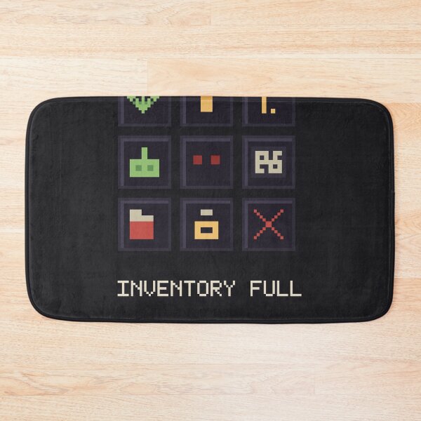 Item preview, Inventory Full Again, Funny Gamer Item Grid Pixel Art designed and sold by River1Shop.