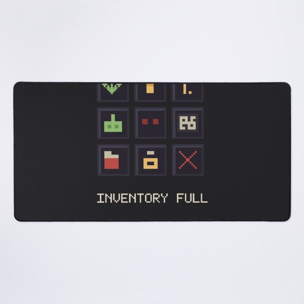 Item preview, Inventory Full Again, Funny Gamer Item Grid Pixel Art designed and sold by River1Shop.