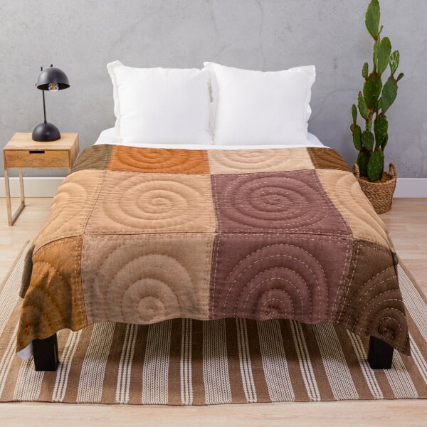 Artikelvorschau, Spiral-Quiltmuster in Erdtönen entworfen und verkauft von Myra365Art.
