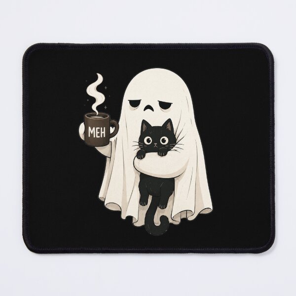 Item preview, Retro Funny Boojee Ghost Holding Black Cat designed and sold by Doodletext.