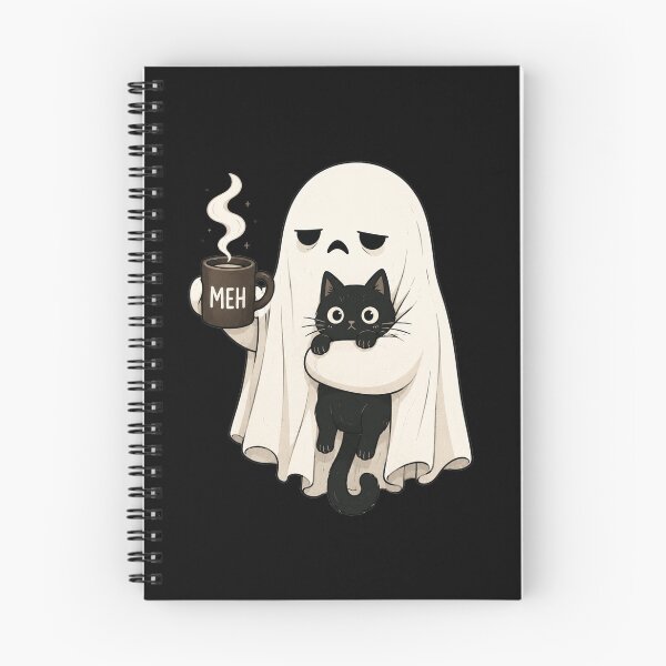 Item preview, Retro Funny Boojee Ghost Holding Black Cat designed and sold by Doodletext.