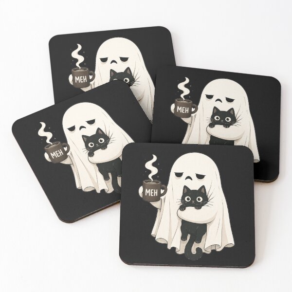 Item preview, Retro Funny Boojee Ghost Holding Black Cat designed and sold by Doodletext.
