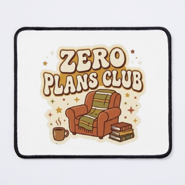 Item preview, Zero Plans Club Cozy Typography T-Shirt | Retro Relaxation Quote | Book & Coffee Graphic Tee designed and sold by Faisal  Shah.
