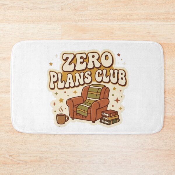 Item preview, Zero Plans Club Cozy Typography T-Shirt | Retro Relaxation Quote | Book & Coffee Graphic Tee designed and sold by Faisal  Shah.