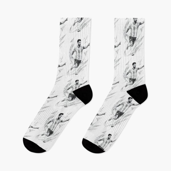 Item preview, Ilustración Messi estilo lápiz celebrando – Blanco y negro designed and sold by KawaiiOrbit.