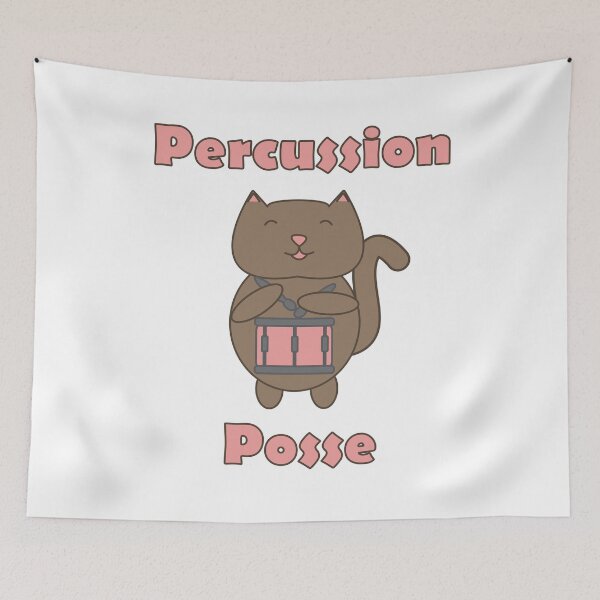 Item preview, Percussion Posse - Cute Cat Playing Snare Drum Illustration designed and sold by ValeriesGallery.