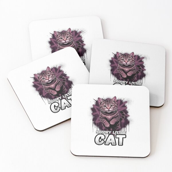 Item preview, Spooky Little Cat Tabby Feline Grin Artwork designed and sold by ColeLaniTrading.