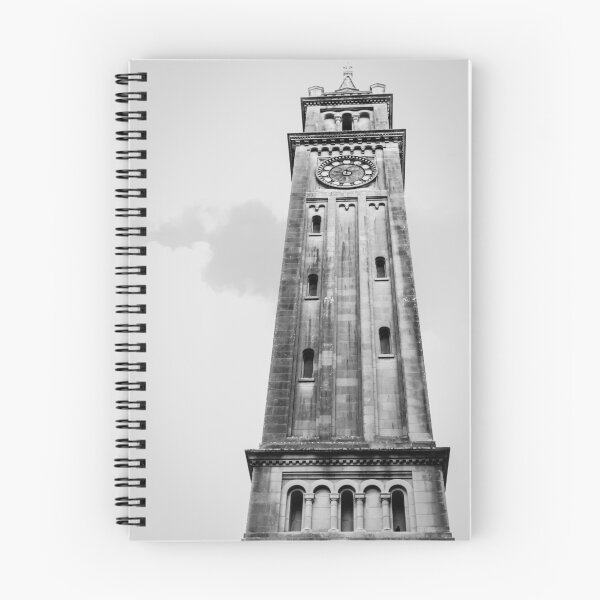 Item preview, Historic Clock Tower Architecture In Black And White Photography With Dramatic Vertical Perspective designed and sold by Nmallia.