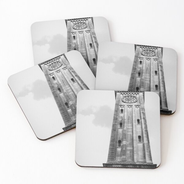Item preview, Historic Clock Tower Architecture In Black And White Photography With Dramatic Vertical Perspective designed and sold by Nmallia.