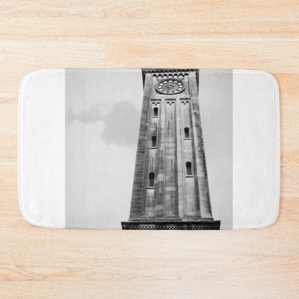 Item preview, Historic Clock Tower Architecture In Black And White Photography With Dramatic Vertical Perspective designed and sold by Nmallia.