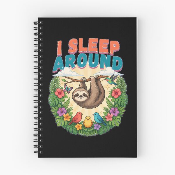 Item preview, Funny Tropical Sloth Graphic with I Sleep Around designed and sold by Don't Crack Art.