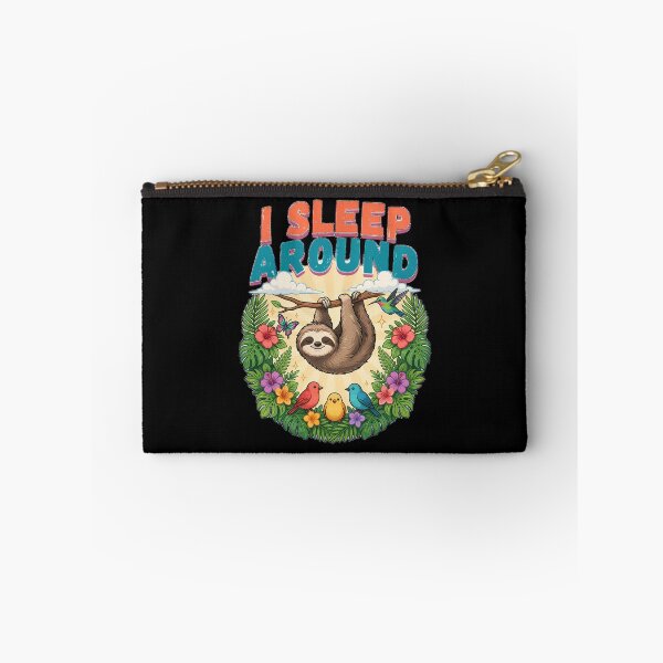 Item preview, Funny Tropical Sloth Graphic with I Sleep Around designed and sold by Don't Crack Art.