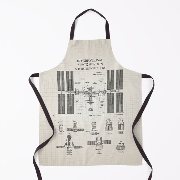 Item preview, International Space Station (ISS) and Visiting Vehicles (Ivory Brown Grid) designed and sold by BGALAXY.