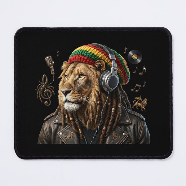 Item preview, Reggae Lion Rasta Music Funny Birthday Gift designed and sold by DrawHandArt.