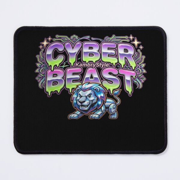 Item preview, Cyber Beast Robotic Lion - Futuristic Y2K Aesthetic Streetwear designed and sold by KambryStyle.