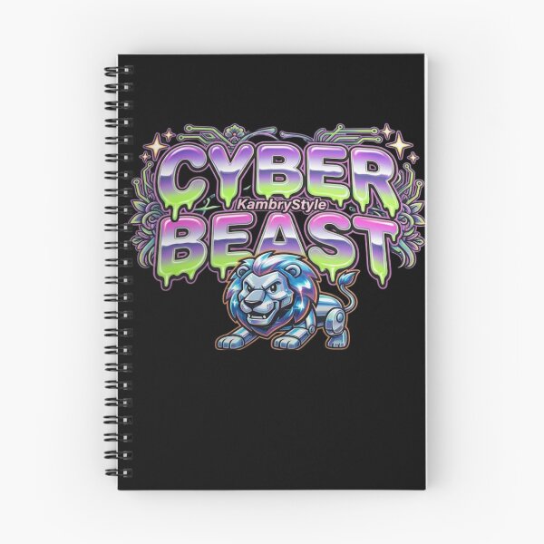 Item preview, Cyber Beast Robotic Lion - Futuristic Y2K Aesthetic Streetwear designed and sold by KambryStyle.