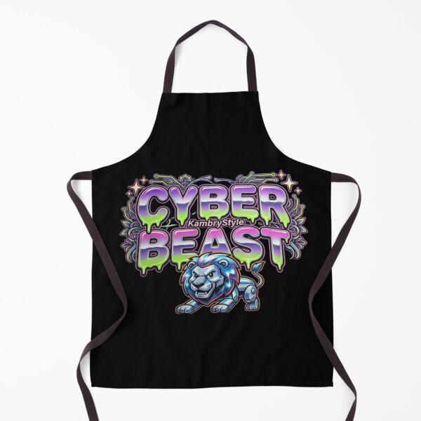 Item preview, Cyber Beast Robotic Lion - Futuristic Y2K Aesthetic Streetwear designed and sold by KambryStyle.