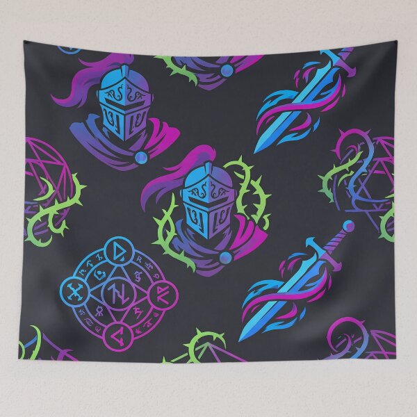 Item preview, Star Power Fantasy RPG Pixel Art Seamless Pattern designed and sold by ART ATTACK ZONE.