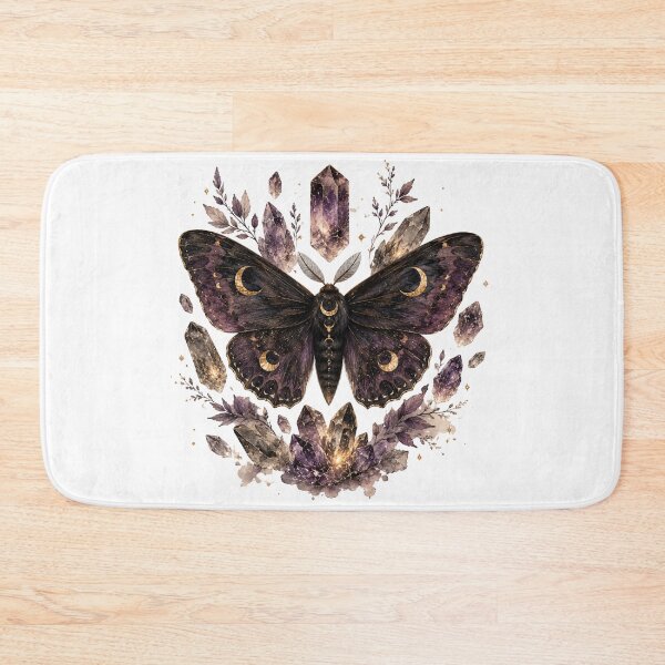 Item preview, Dark Moth and Crystals — Mystical Gothic Watercolor Art designed and sold by DreamelleStudio.