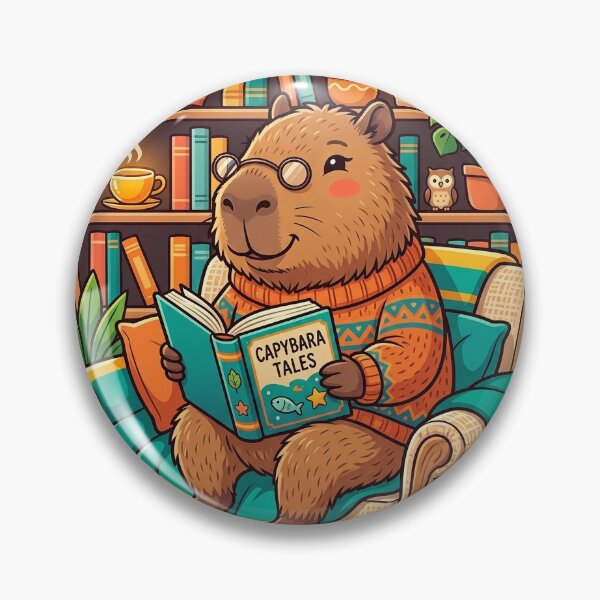 Item preview, Cute Capybara Reading Book designed and sold by phoenixram2495.