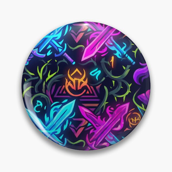 Item preview, Sword Power Fantasy RPG Pixel Art Seamless Pattern designed and sold by ART ATTACK ZONE.