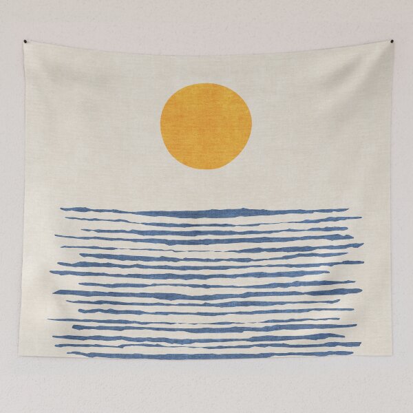 Aperçu de l'œuvre Paysage marin minimaliste Soleil sur la mer créée et vendue par FAROSSTUDIO.