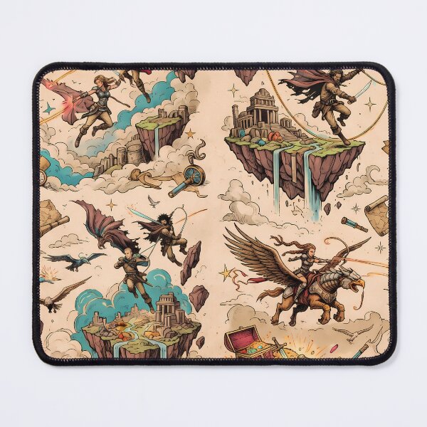 Item preview, Angel Power Fantasy RPG Pixel Art Seamless Pattern designed and sold by ART ATTACK ZONE.