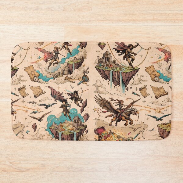 Item preview, Angel Power Fantasy RPG Pixel Art Seamless Pattern designed and sold by ART ATTACK ZONE.