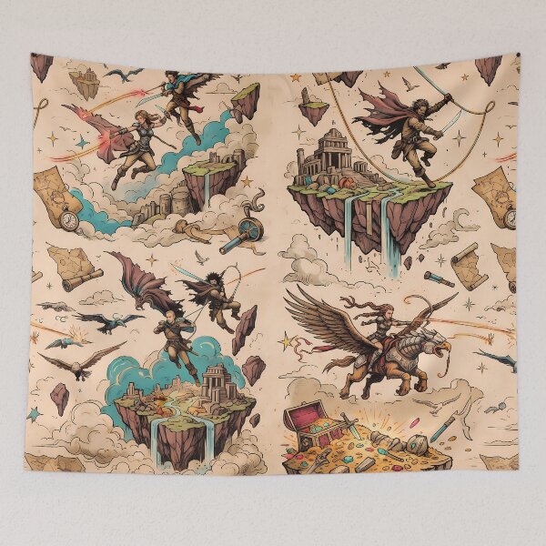 Item preview, Angel Power Fantasy RPG Pixel Art Seamless Pattern designed and sold by ART ATTACK ZONE.