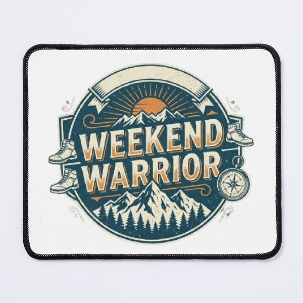 Item preview, Weekend Warrior Adventure T-Shirt | Vintage Outdoor Typography | Hiking & Camping Graphic Tee designed and sold by Faisal Shah.