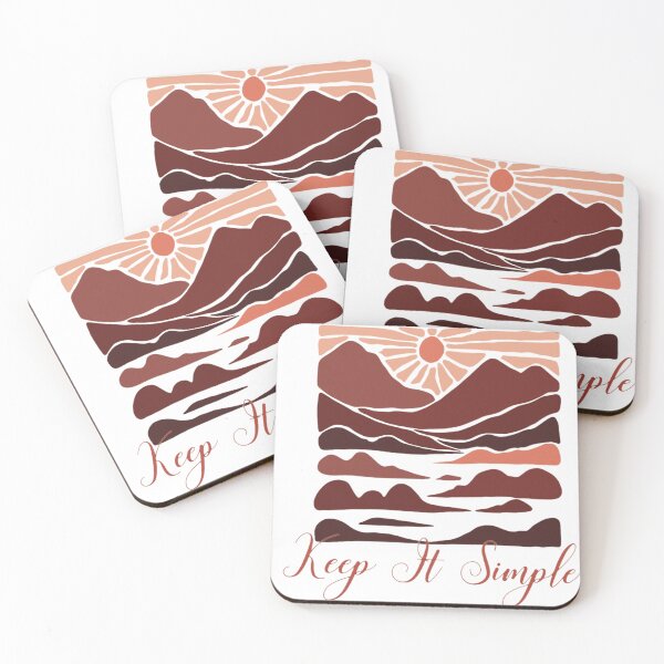 Item preview, ​Keep It Simple - Boho Mountain Sun Retro Minimalist designed and sold by IvanaIka.