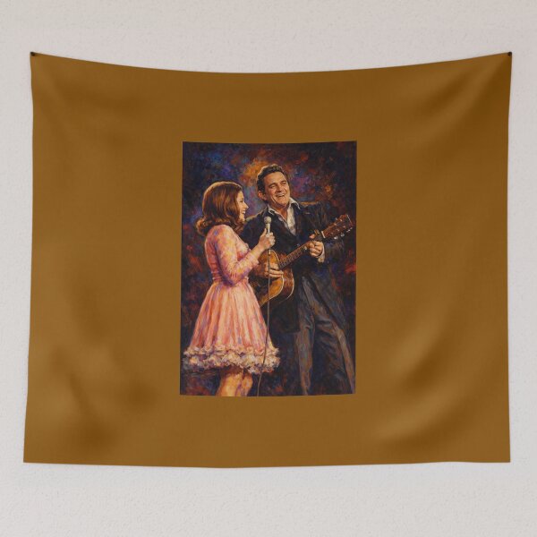 Item preview, Painting of Johnny Cash and his Wife June Carter Cash Performing on Stage  designed and sold by Halifaxartguy.