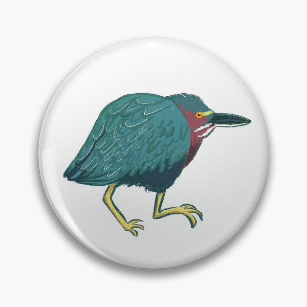 Item preview, green heron designed and sold by shopschnooky.