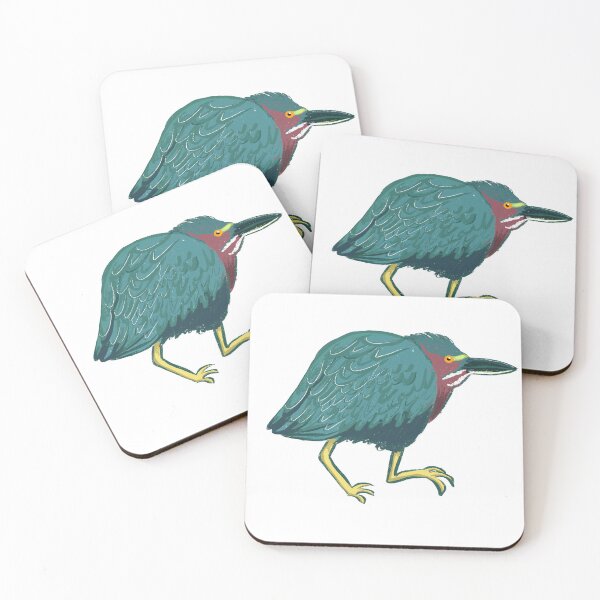 Item preview, green heron designed and sold by shopschnooky.