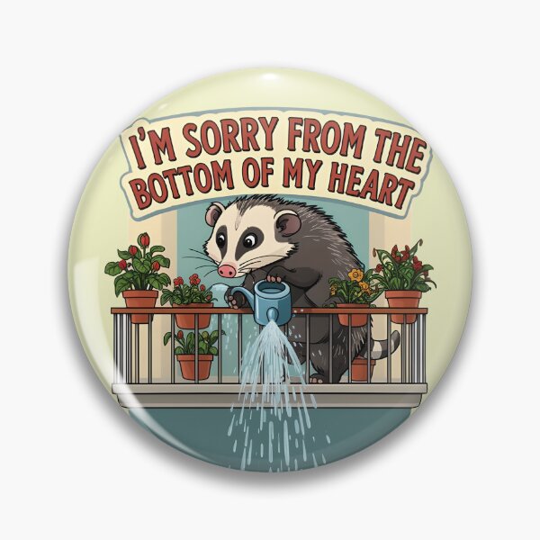 Item preview, I'm sorry from the bottom of my heart - Opossum watering the flowers designed and sold by ParadoxParadox.