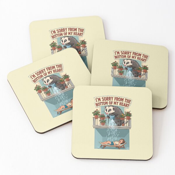 Item preview, I'm sorry from the bottom of my heart - Opossum watering the flowers designed and sold by ParadoxParadox.