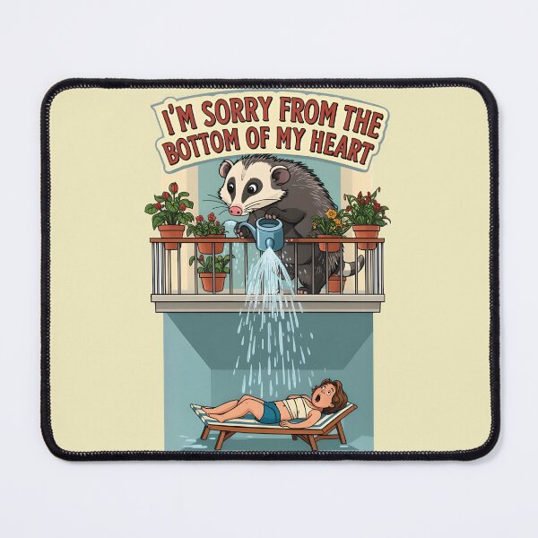 Item preview, I'm sorry from the bottom of my heart - Opossum watering the flowers designed and sold by ParadoxParadox.