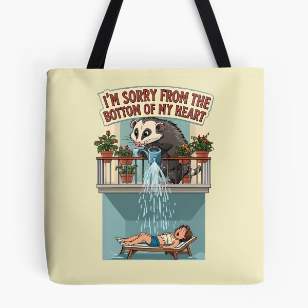 Item preview, I'm sorry from the bottom of my heart - Opossum watering the flowers designed and sold by ParadoxParadox.