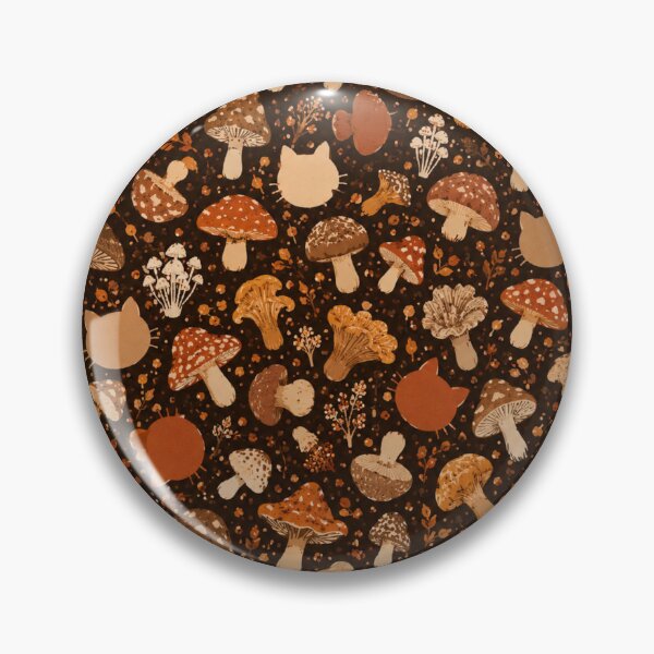 Item preview, Hidden Autumn Mushroom Cats Pattern designed and sold by Mindworx21.